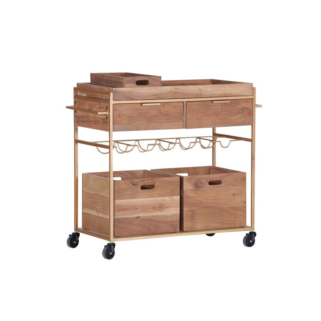Sewell Kitchen Island with Solid Wood Top
