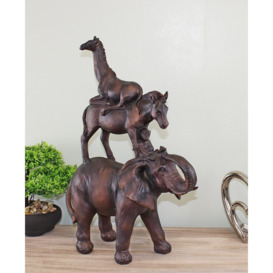 Bronze Effect Stacking Animals Paddington Figurine