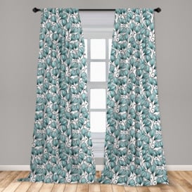 Brityn Flowers with Petals Slot Top Semi Sheer Curtains