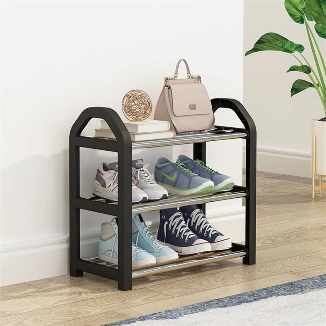 Shoe Rack Small, Shoe Rack 3 Tier, Mini Shoe Rack, Footware Storage, Quick Assembly No Tools Required, Narrow Shoe Shelf Organizer For Closet Entryway