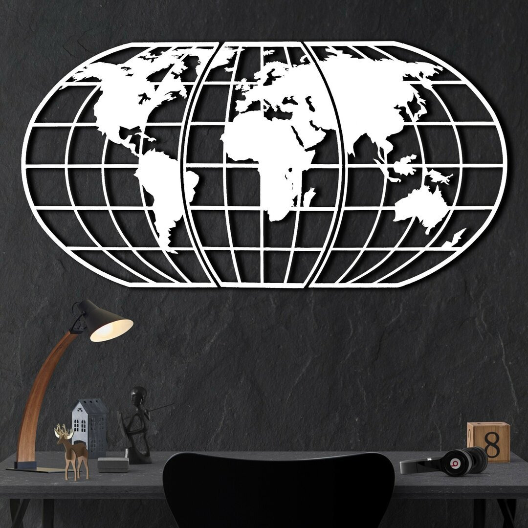 World Map Globe Wall Décor