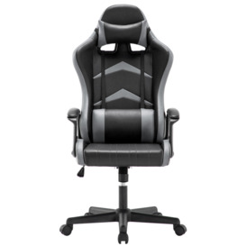 High Back Gaming Racing Chair with Adjustable Headrest and Lumbar Cushion