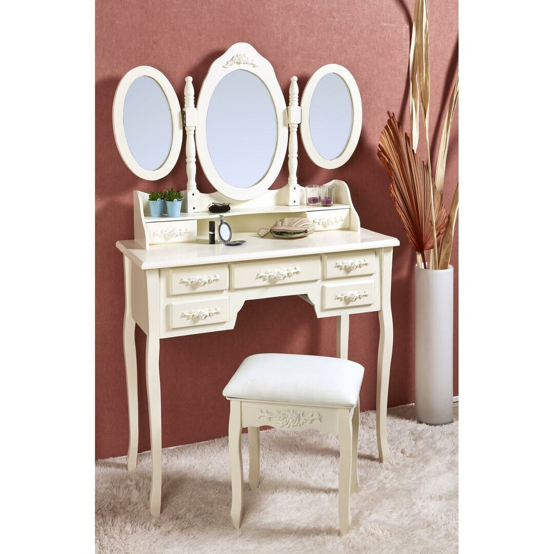 Galligan Dressing Table Set with Mirror
