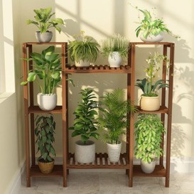 Benders Rectangular Multi-tiered Solid Wood Plant Stand
