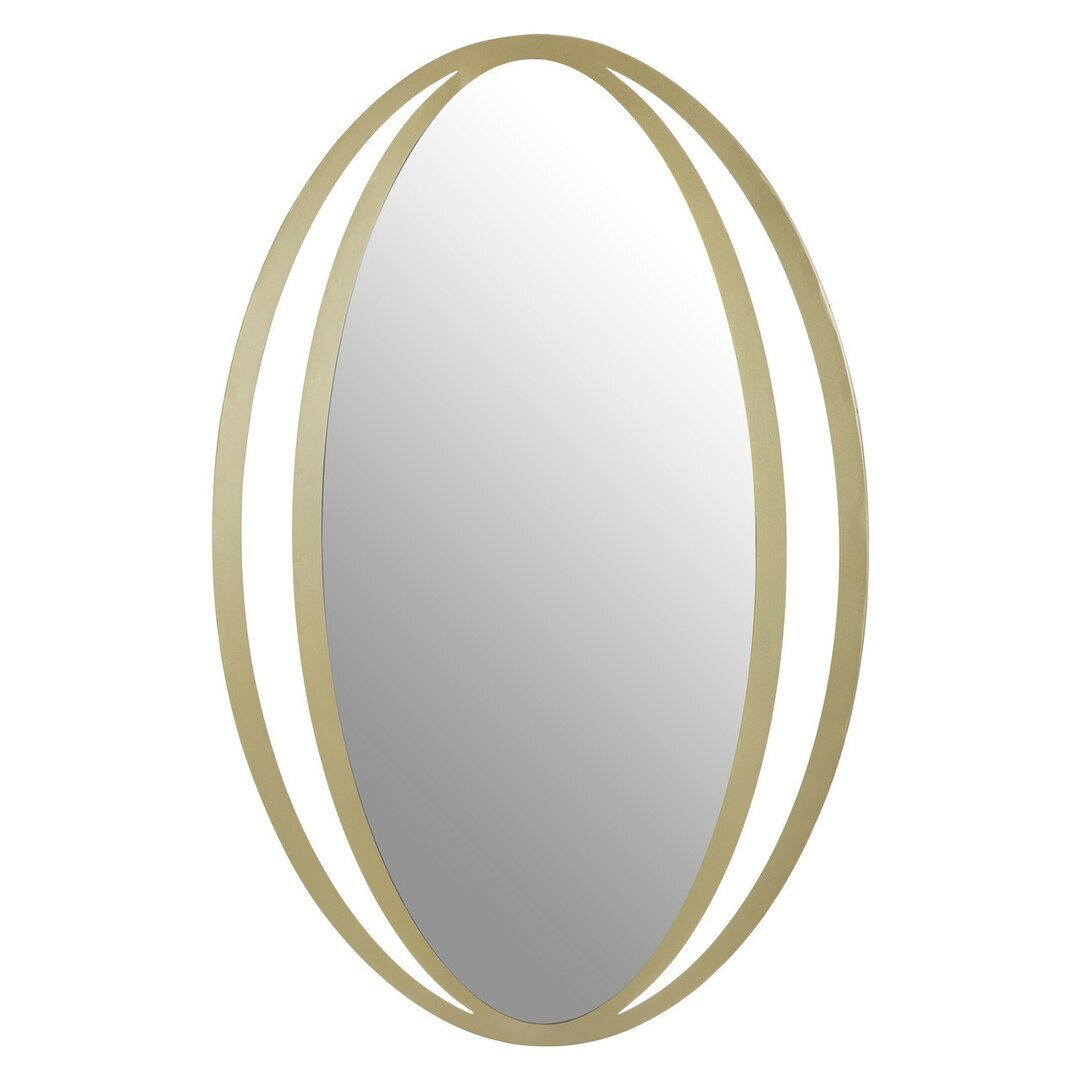 Dunwich Oval Wall Mirror, Gold Finish, Metal Frame