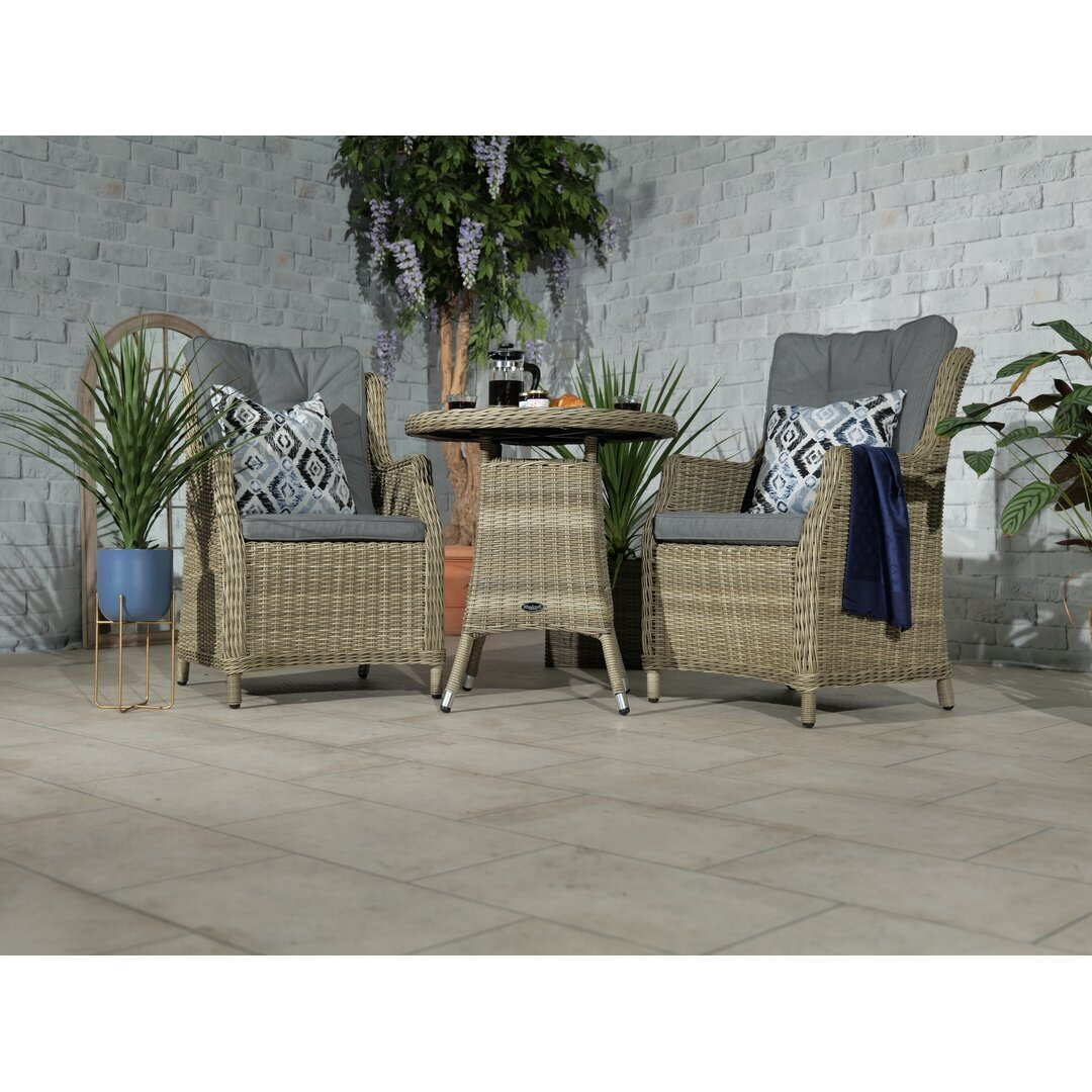 Wentworth 2 Seater Bistro Set with Cushions