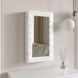 Beedeville Wall Mounted Jewellery Armoire with Mirror