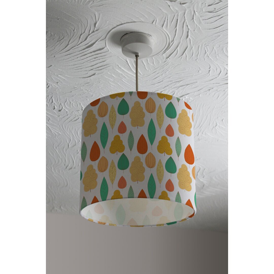 Leaves Cotton Drum Lamp Shade