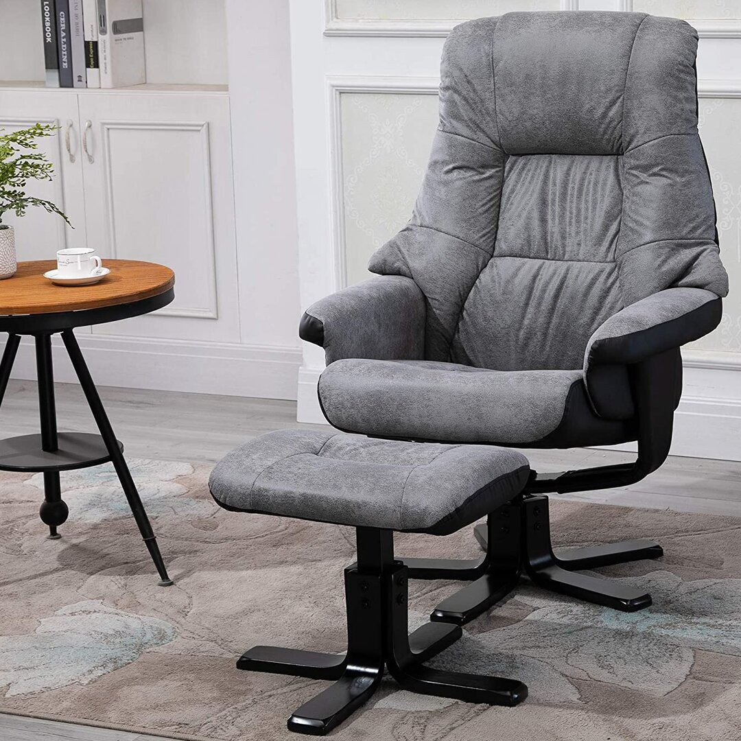 Brading Manual Swivel Recliner with Footstool