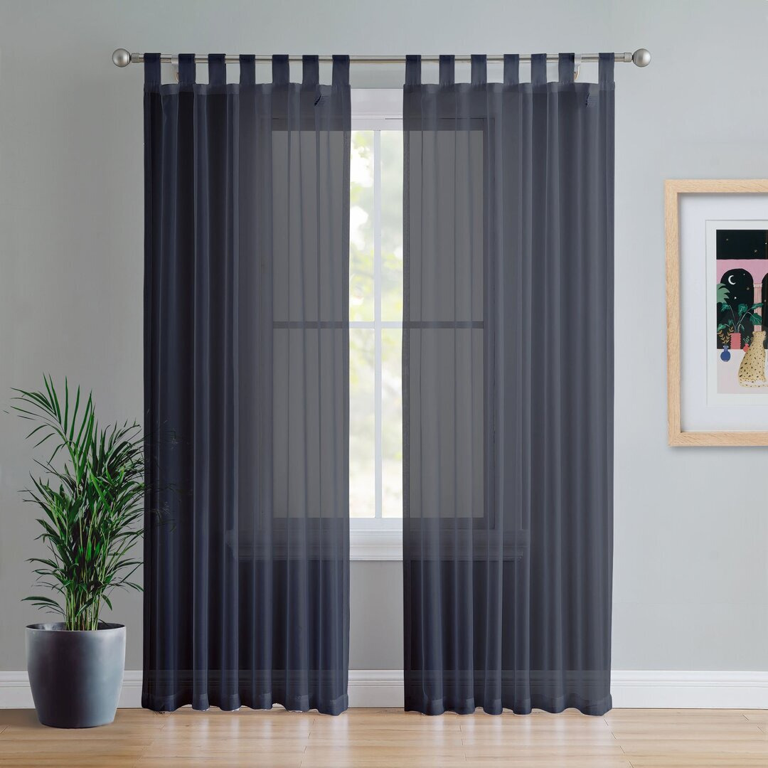 Birdsall Tab Top Sheer Single Curtain Panel