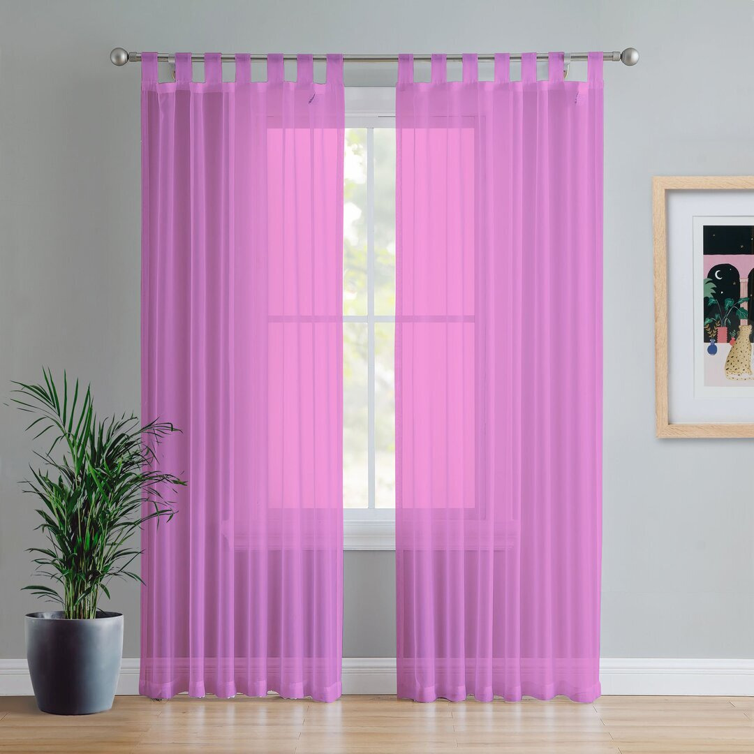 Birdsall Tab Top Sheer Single Curtain Panel