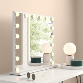 Jacey Glass Framed Mounts to Dresser Mirror in White