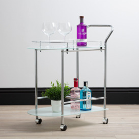 Tea Wine Serving Cart for Kitchen Accessories, Drinks Trolley with Wheels