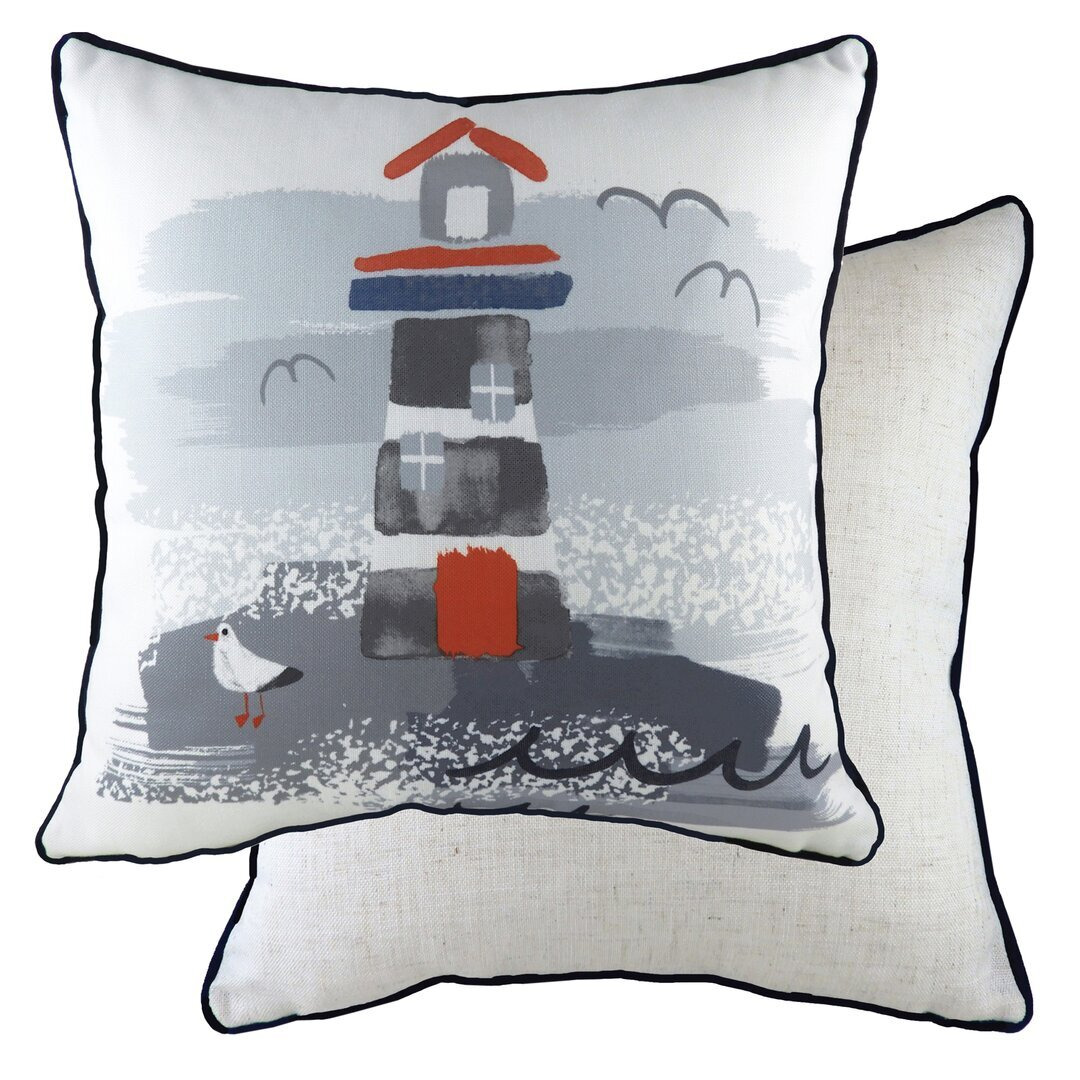 Abert Nautical Lighthouse Cushion with Filling