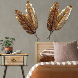 Metal Feathers Wall Décor