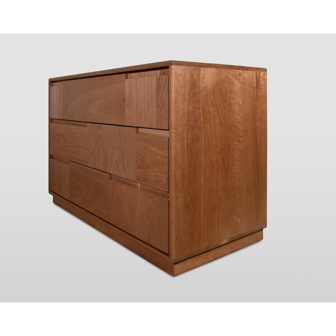 Odle 3 Drawer 120Cm W Solid Wood Chest of Drawers