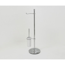 Barnston Freestanding Toilet Roll Holder with Toilet Brush