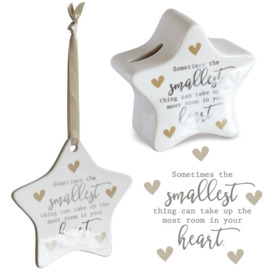 2 Piece Star Money Box And Hanging Star Your Heart Wall Décor Set