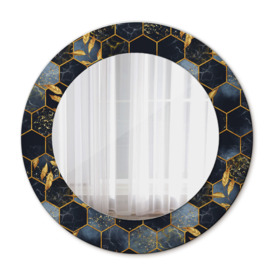 Huldar Round Glass Framed Wall Mounted Accent Mirror