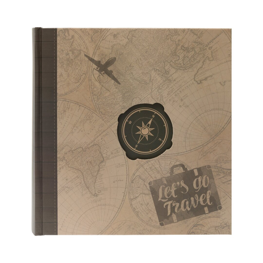Let's Go Travel Memo Compass Globe Picture Photo Album