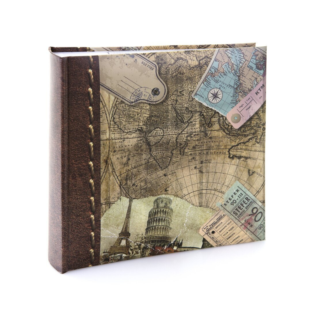 Holiday and Travel Old World Map Design Memo Photo Album