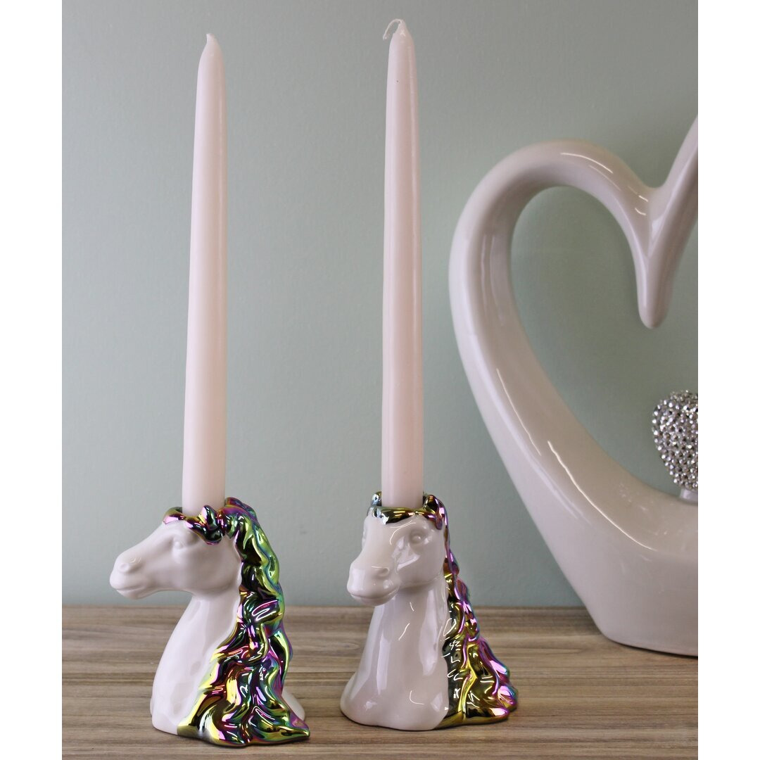Unicorn Head Candlestick
