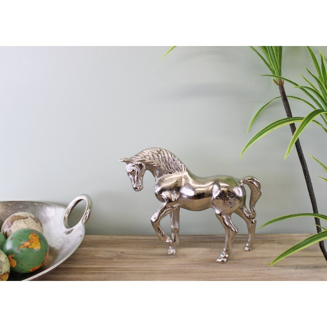 Metal Horse Flintwood Figurine