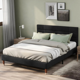 Nakasi European Double (140 x 200cm) Upholstered Bed Frame