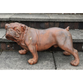 Laperle Rusty the British Bulldog Distressed Effect Garden Ornament
