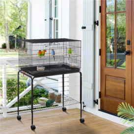 Malt Flying Bird Cage with Rolling Stand