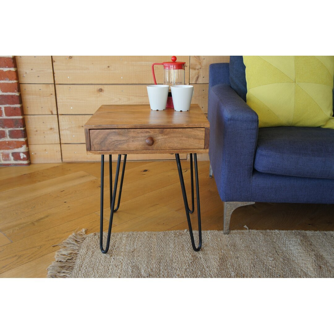 Palmquist Hairpin Leg Side Table with Storage