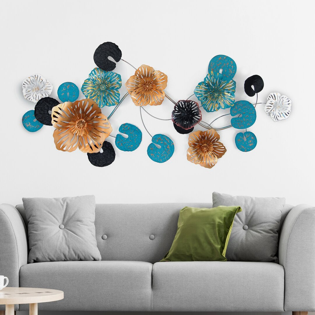 Flowers Composition Metal Painting Wall Décor