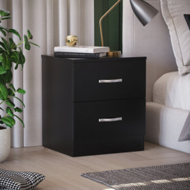 Maybery 2 Drawer Bedside Table, Bedroom Storage Cabinet