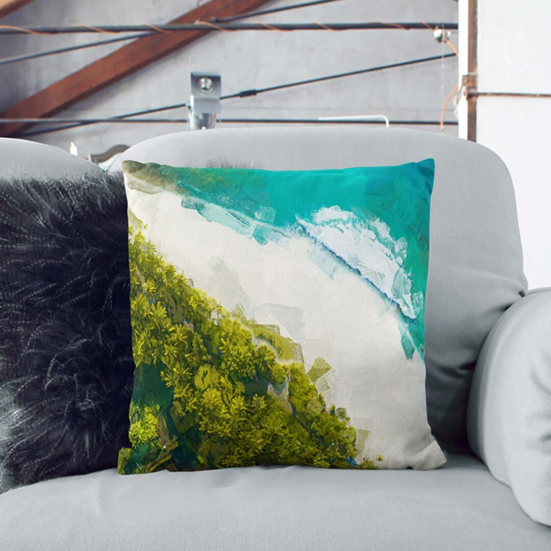 Beach View in the Maldives Cushion with Filling