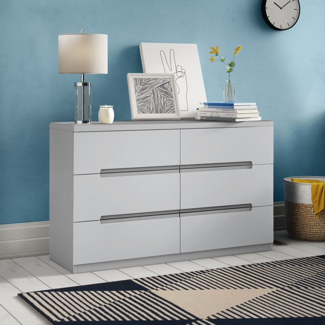 Meldrum 6 Drawer 130Cm Double Dresser