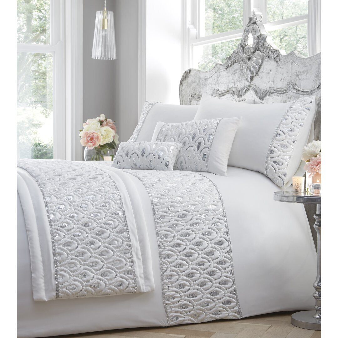 Corriveau Sparkle Sequin Diamante Glam Duvet Cover Set