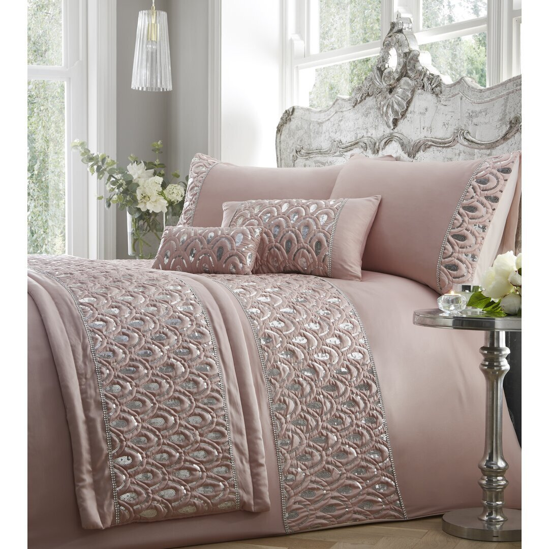 Corriveau Sparkle Sequin Diamante Glam Duvet Cover Set