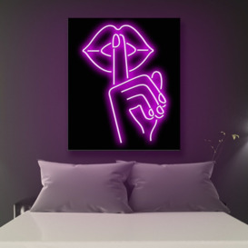 Neon Sign Light Shhh Purple Home/Wall Decor