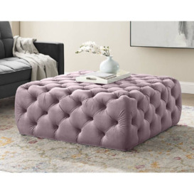 Cropper 99Cm Wide Tufted Square Footstool Ottoman