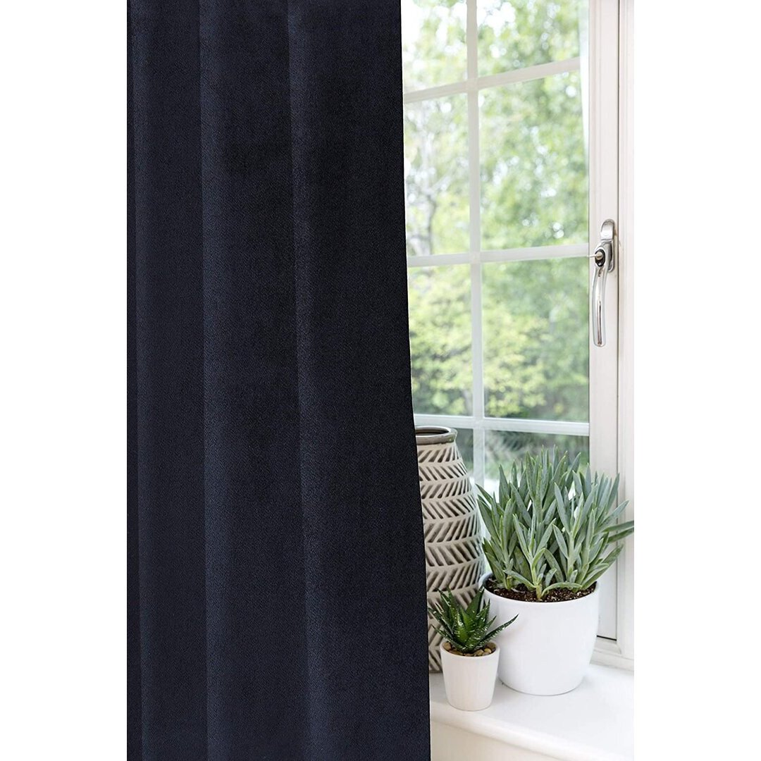 Symple Stuff Matt Velvet Curtains 2 Panels - Spice Orange Red Luxury Soft Made To Order Curtains & Drapes - Cotton Eyelet Fully Lined Width 228Cm (90”