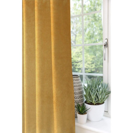 Symple Stuff Matt Velvet Curtains 2 Panels - Spice Orange Red Luxury Soft Made To Order Curtains & Drapes - Cotton Eyelet Fully Lined Width 228Cm (90â