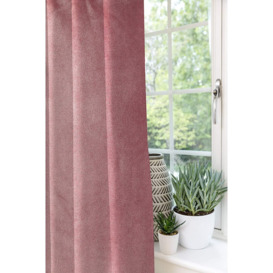 Symple Stuff Matt Velvet Curtains 2 Panels - Spice Orange Red Luxury Soft Made To Order Curtains & Drapes - Cotton Eyelet Fully Lined Width 228Cm (90”