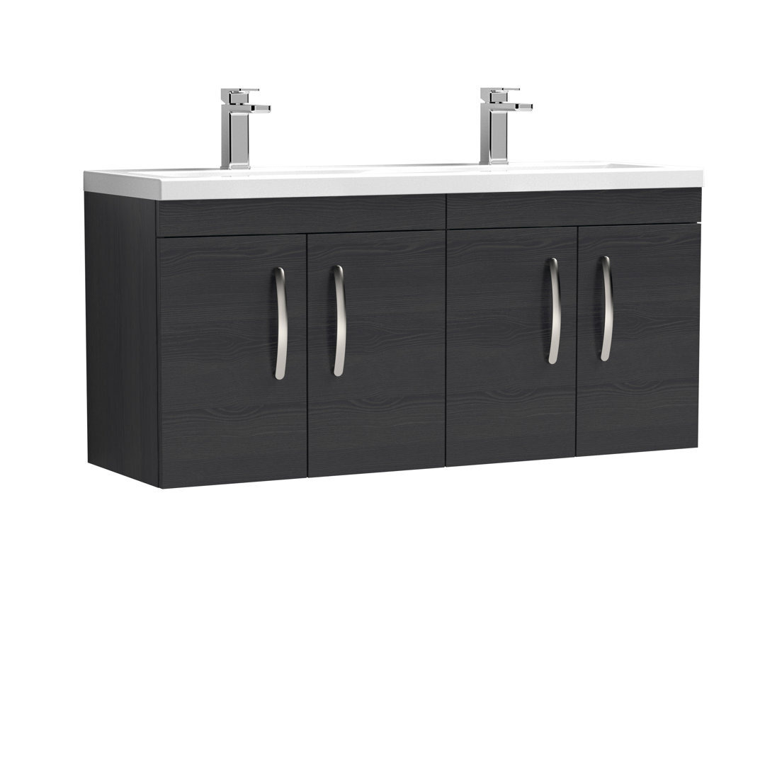 Athena Gloss White 1208mm Wall Hung Double Vanity Unit