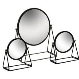 Round Dressing Table Mirror Set - 2 Sizes - 3pc