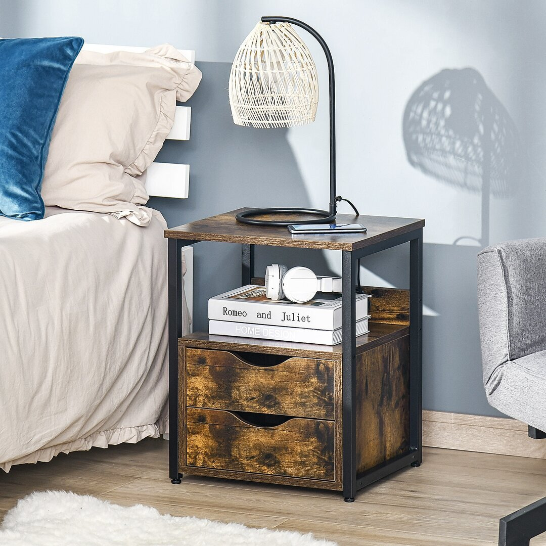 Sturgill 2 Drawer Bedside Table