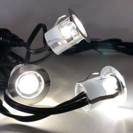 Bolindale Silver Plug-in Integrated LED Metal Deck Light Pack