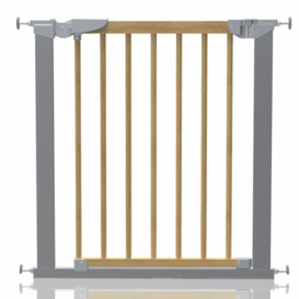 Beechwood and Metal Safety Baby Gate