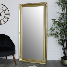 Johns Large Gold Ornate Wall/Floor Mirror 158Cm X 78Cm