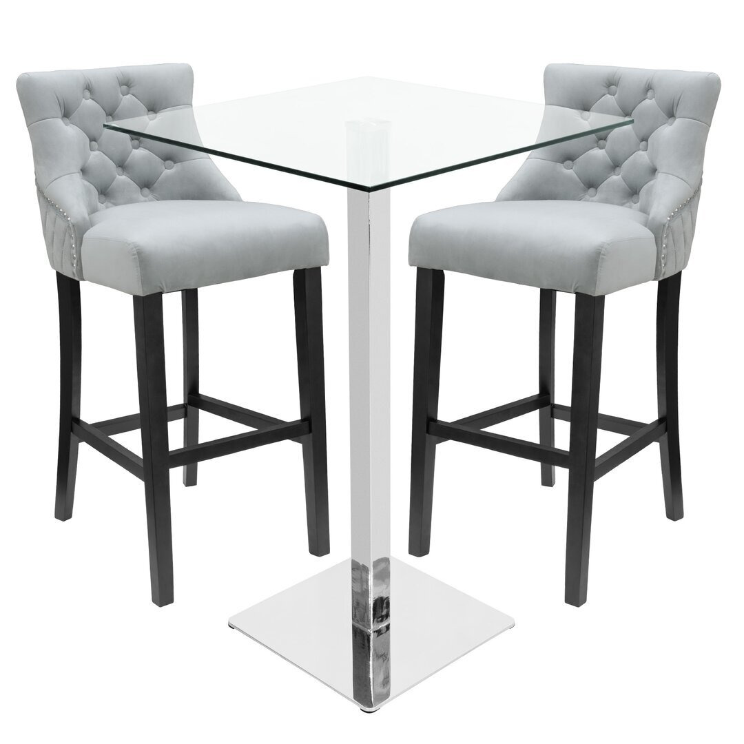 Delapaz 2 - Person Bar Height Dining Set