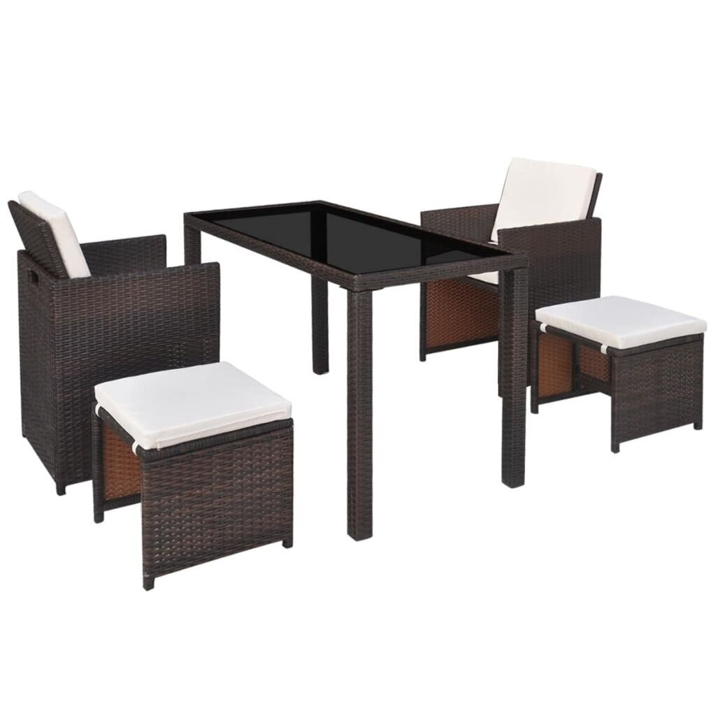 Cuthburt 4 Seater Dining Set with Cushions